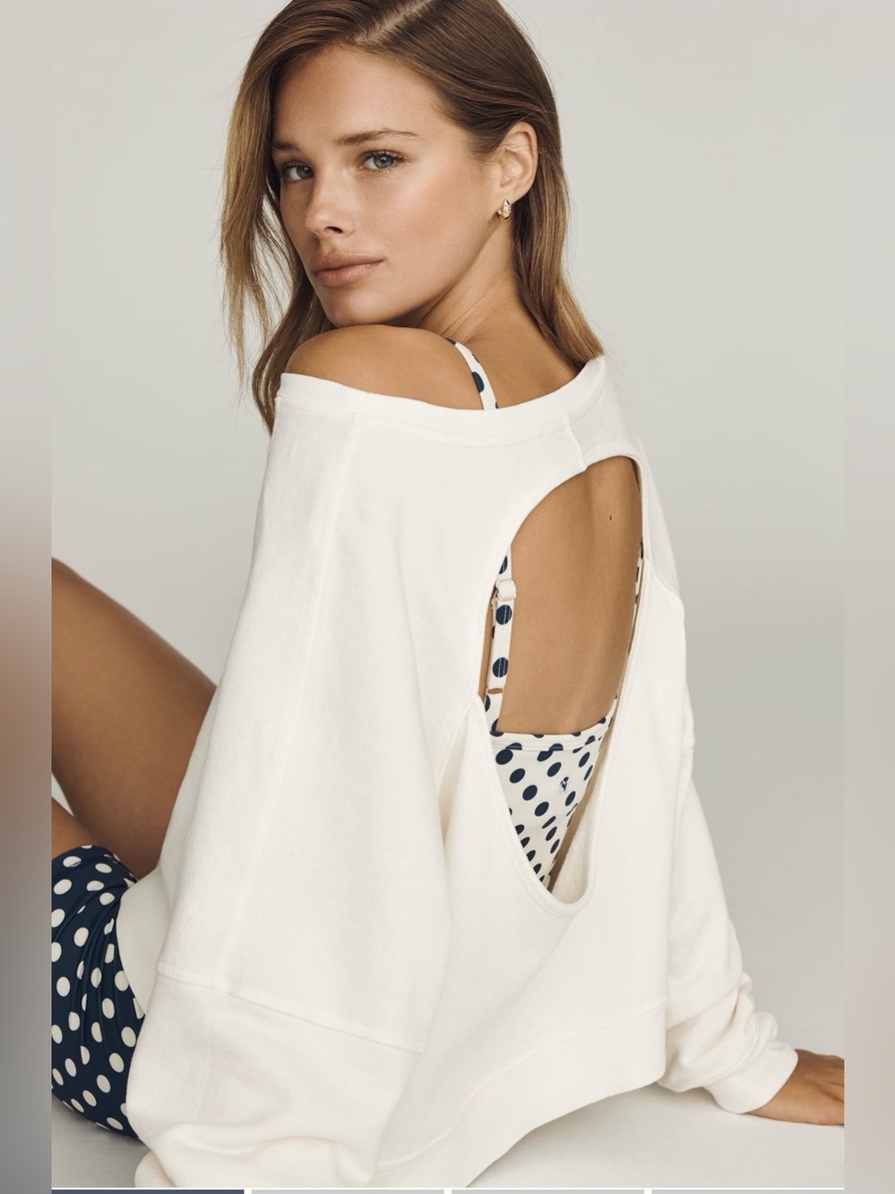 NWT - Daily Practice by Anthropologie Cut-Out Sweatshirt in Swizzle Stick